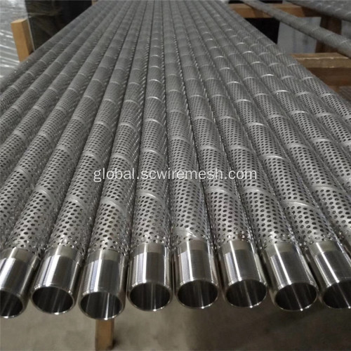 China Welded Stainless Steel Perforated Metal Spiral Tube Manufactory